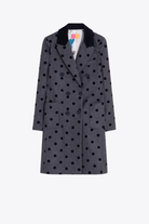 Outerwear - Vilagallo - Gray Polka Dot Coat - Archery Close