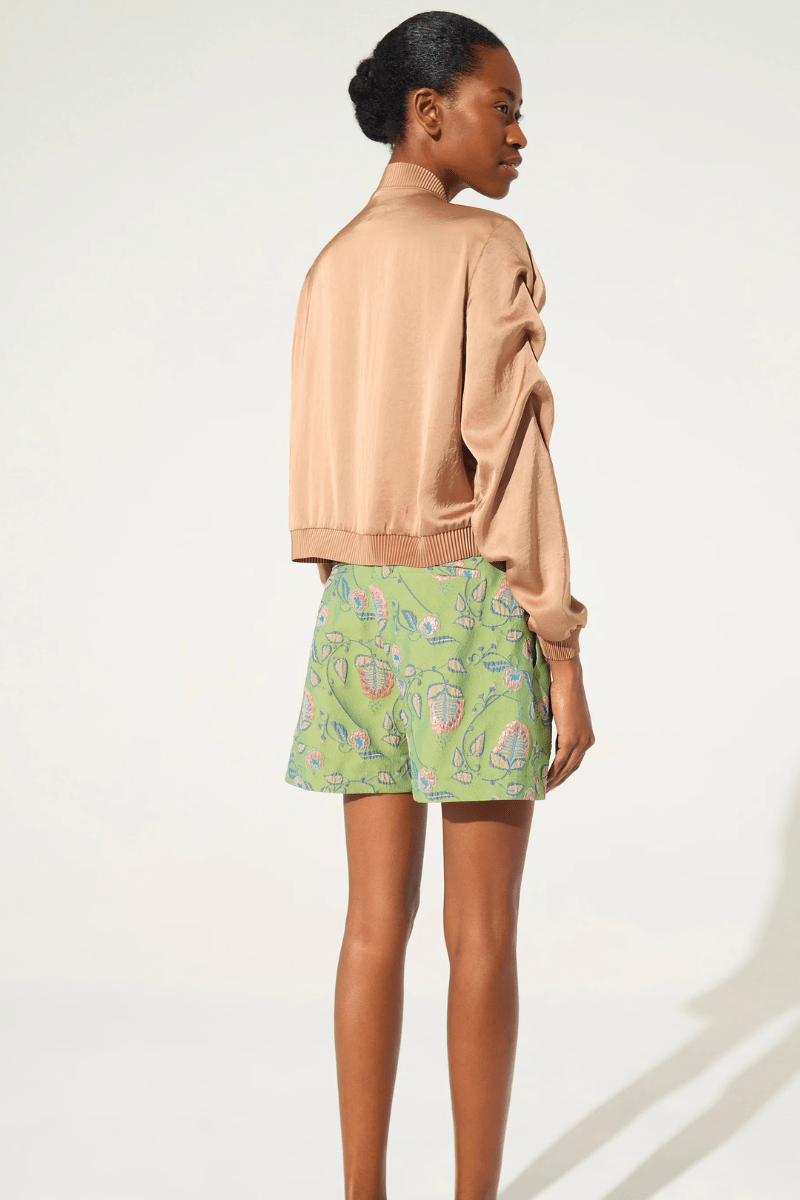 Shorts - Cotelac - Green Printed Short - Archery Close