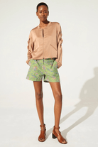 Shorts - Cotelac - Green Printed Short - Archery Close