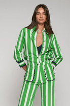 Shirts & Tops - Vilagallo - Green Striped Shirt - Archery Close