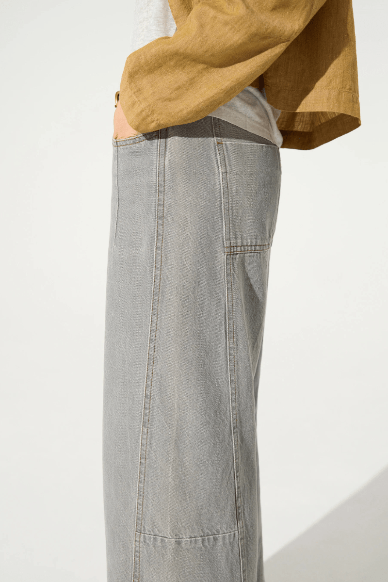 Jeans - Cotelac - Grey Cotton Jeans - Archery Close