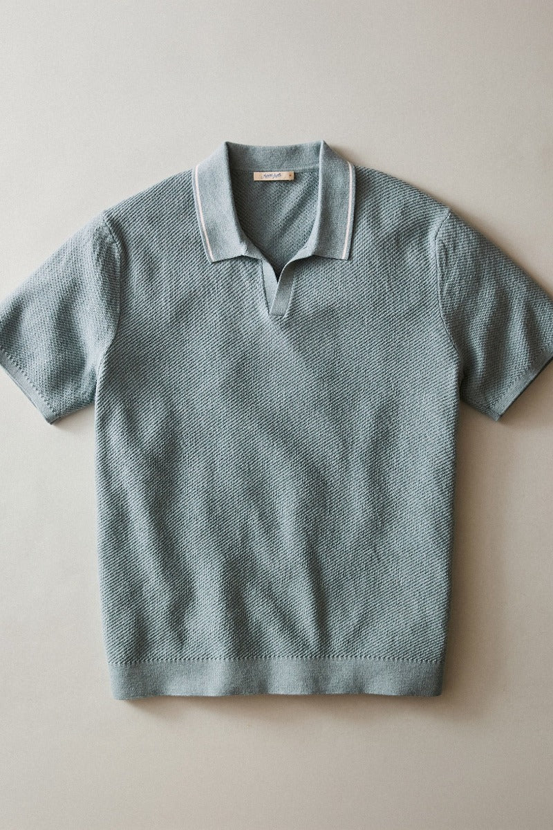 Marine Layer Greyson Sweater Polo - Slate