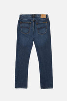 Blue jeans on a white background