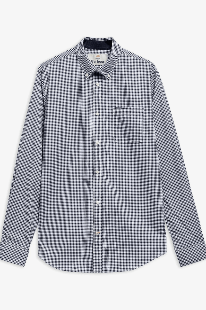 Shirts & Tops - Barbour - Harbourwall Tailored Long-Sleeved Shirt - Archery Close