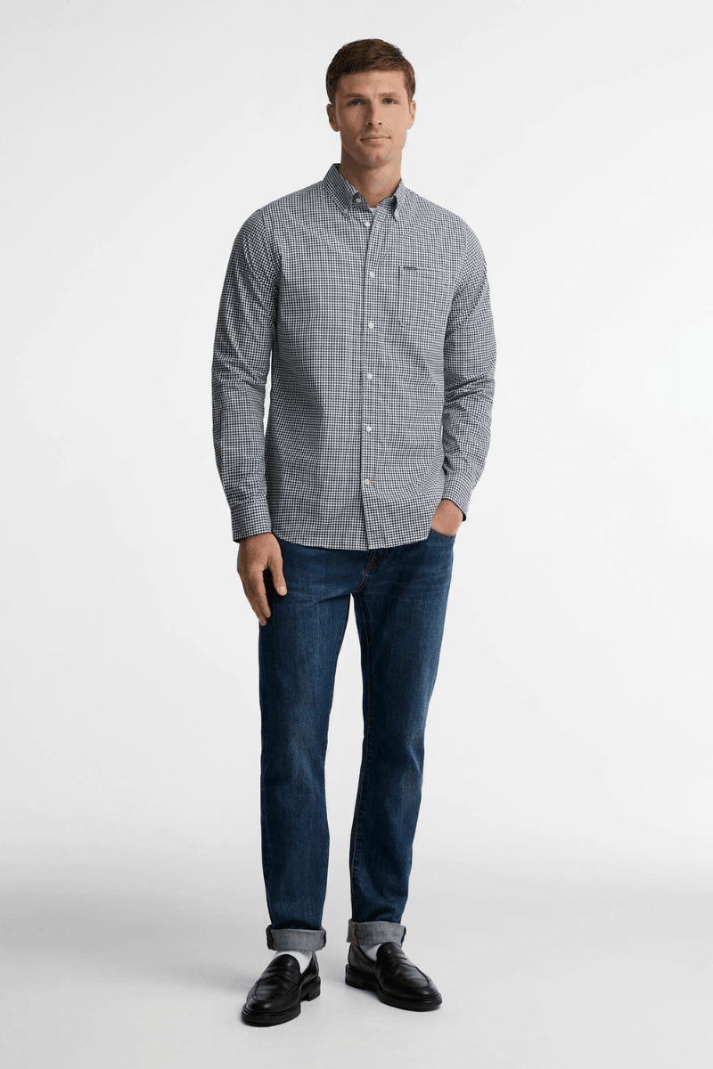 Shirts & Tops - Barbour - Harbourwall Tailored Long-Sleeved Shirt - Archery Close