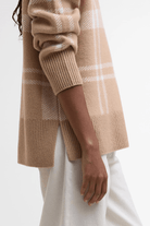 Sweater - Barbour - Harriet Tartan High - Neck Jumper - Archery Close