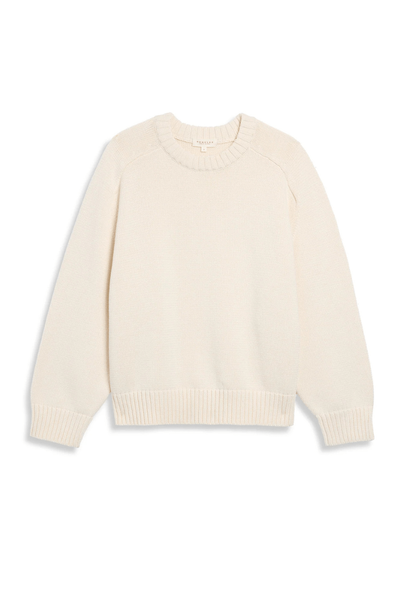 Sweater - DemyLee - Haruhi Cotton Sweater in Off White - Archery Close