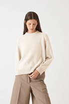 Sweater - DemyLee - Haruhi Cotton Sweater in Off White - Archery Close