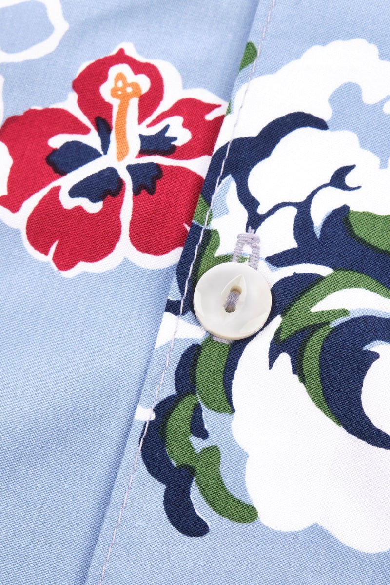 Sweatshirts - Freenote Cloth - Hawaiian Clear Blue Aloha - Archery Close