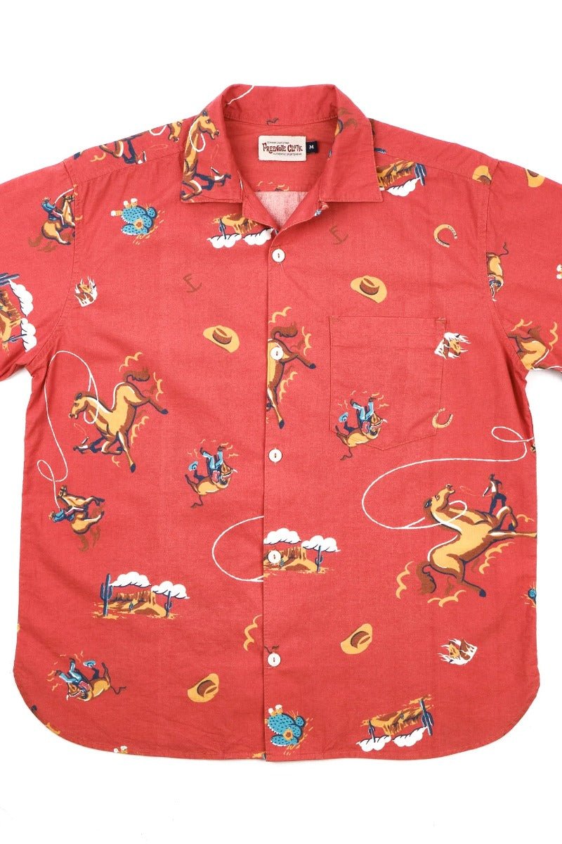 Freenote Cloth Hawaiian Orange Cowboy Shirt