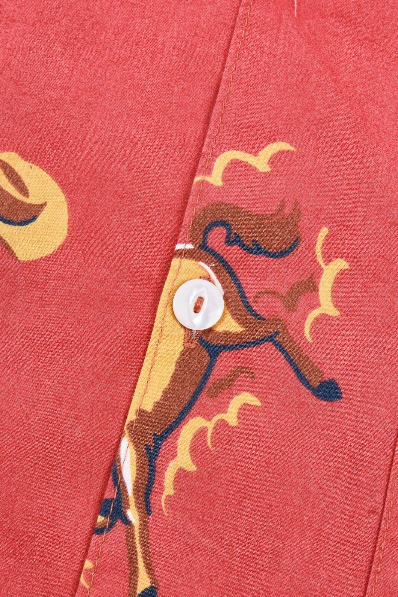 Freenote Cloth Hawaiian Orange Cowboy Shirt