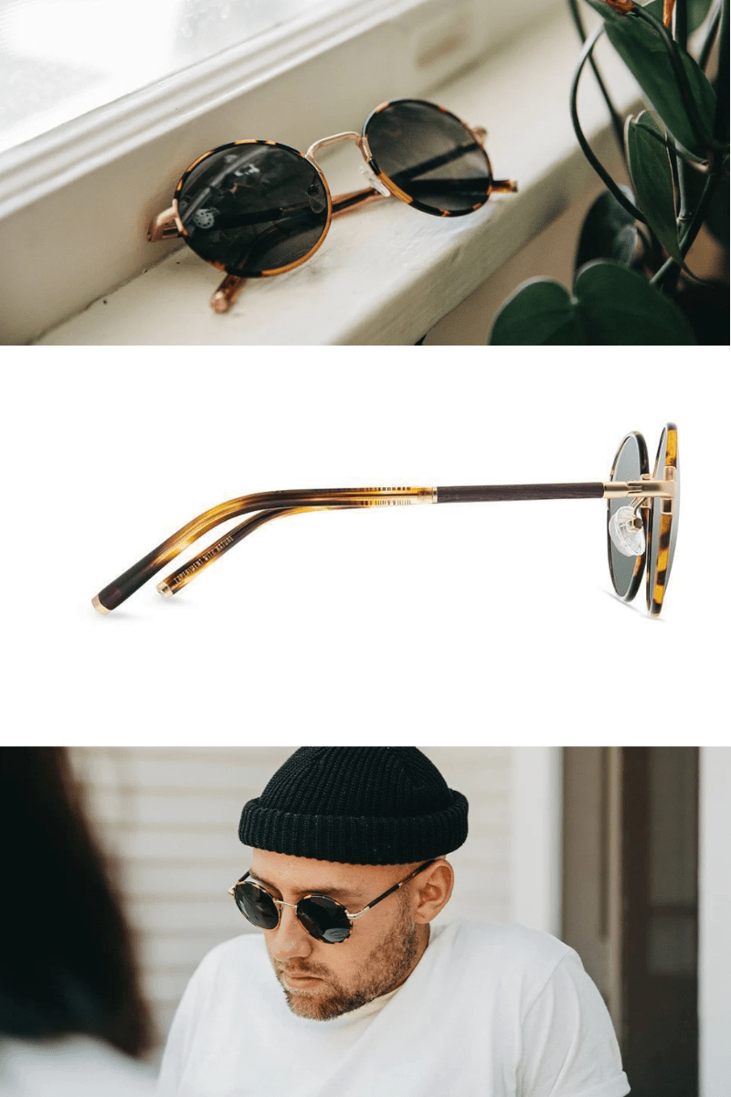 Sunglasses - Shwood Eyewear - Hawthorne - Tortoise Sunglasses - Archery Close