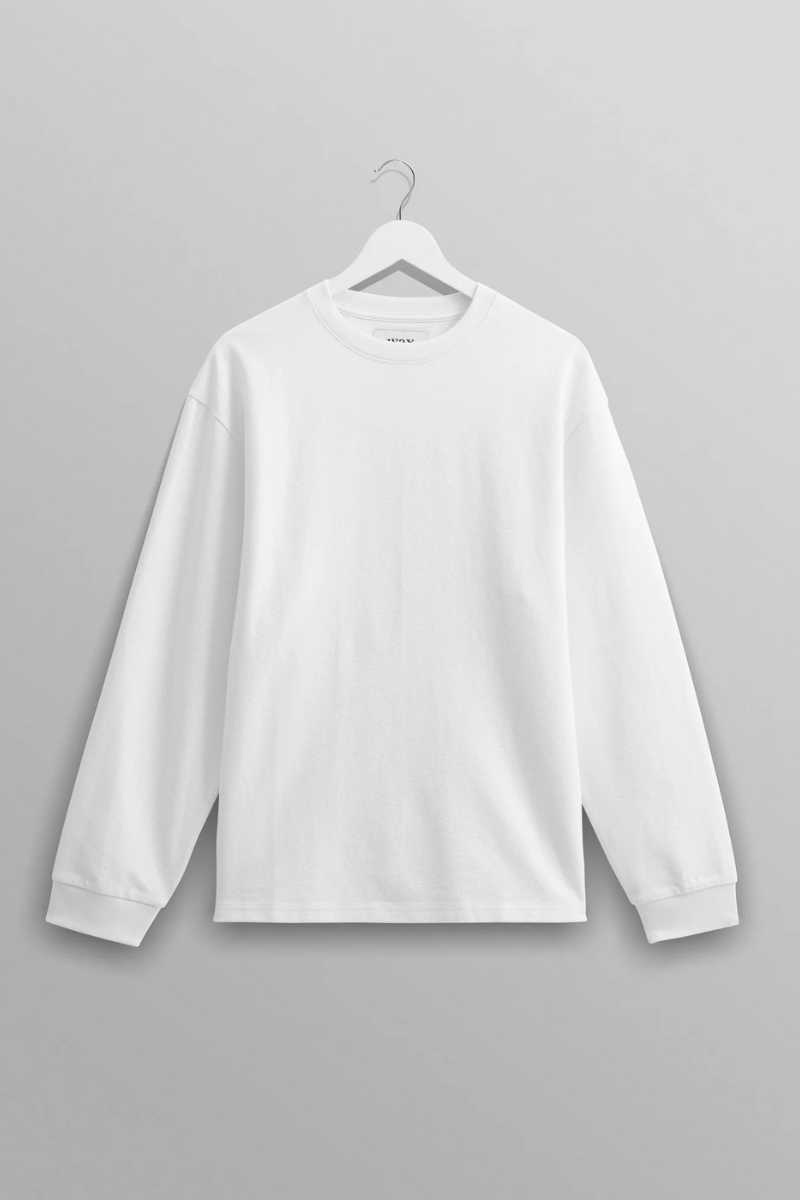 Shirts & Tops - Wax London - Hayden Long Sleeve T-Shirt in White - Archery Close