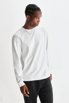 Shirts & Tops - Wax London - Hayden Long Sleeve T-Shirt in White - Archery Close