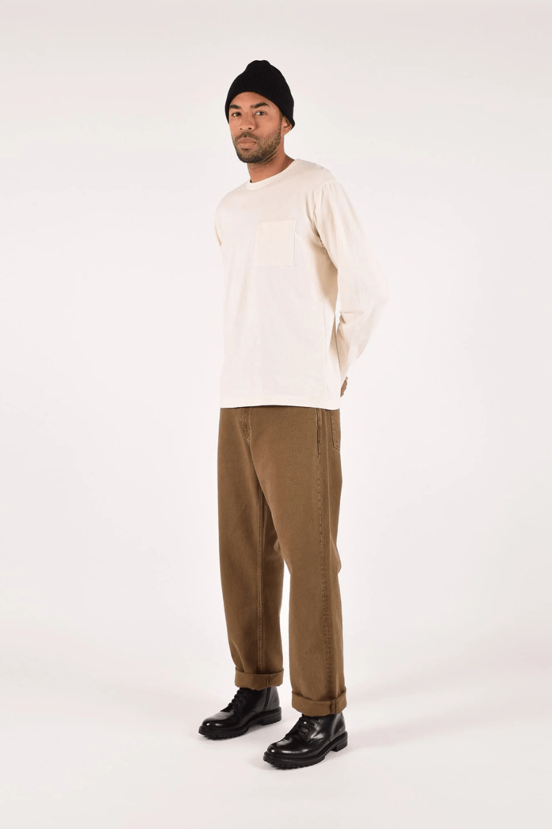 T-Shirt - Dehen 1920 - Heavy Duty Long Sleeve Tee - Natural - Archery Close