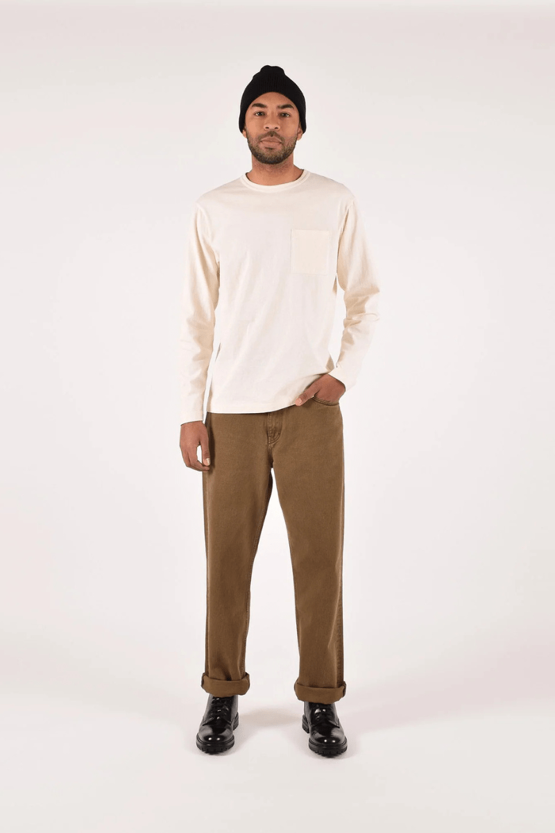 T-Shirt - Dehen 1920 - Heavy Duty Long Sleeve Tee - Natural - Archery Close