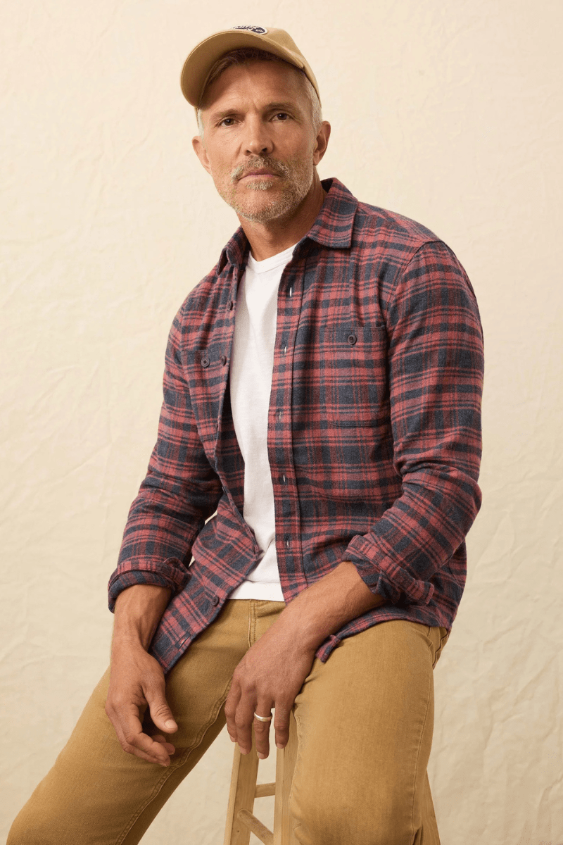 Shirts & Tops - Faherty Brand - Heirloom Portuguese Flannel Shirt - Archery Close