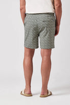 Stone Rose Helios - Olive Skull Floral Swim Shorts