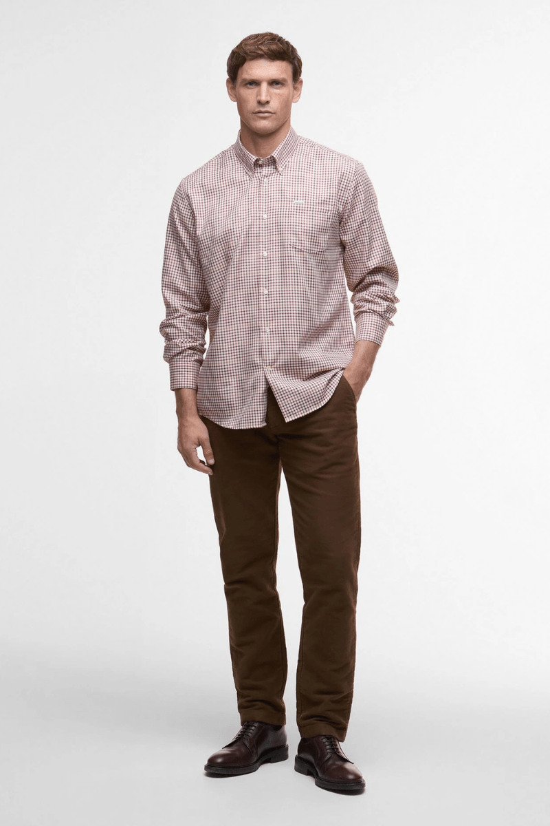 Shirts & Tops - Barbour - Henderson Thermo Weave Long - Sleeved Shirt - Archery Close