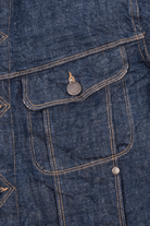 Outerwear - Freenote Cloth - High Low 13 Ounce Natural Indigo Rinsed Jacket - Archery Close