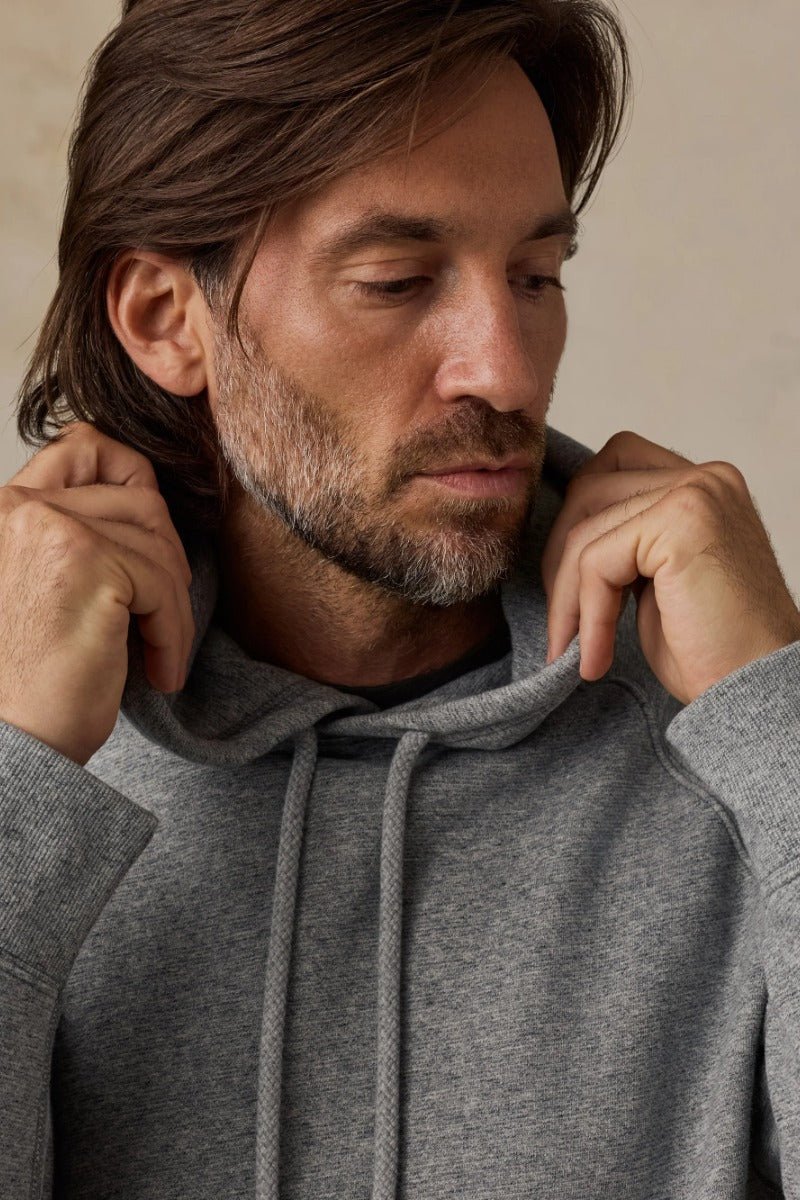 Faherty Brand High Standard Fleece Hoodie - Pebble Grey Heather