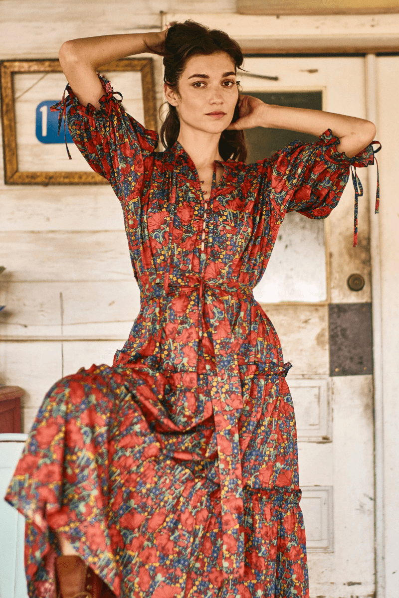 Dresses - Hunter Bell - Holloway Dress in Clementina Daisy - Archery Close