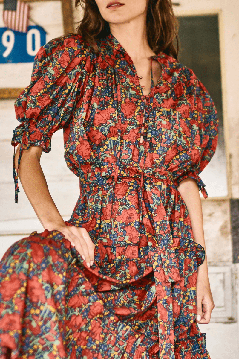 Dresses - Hunter Bell - Holloway Dress in Clementina Daisy - Archery Close