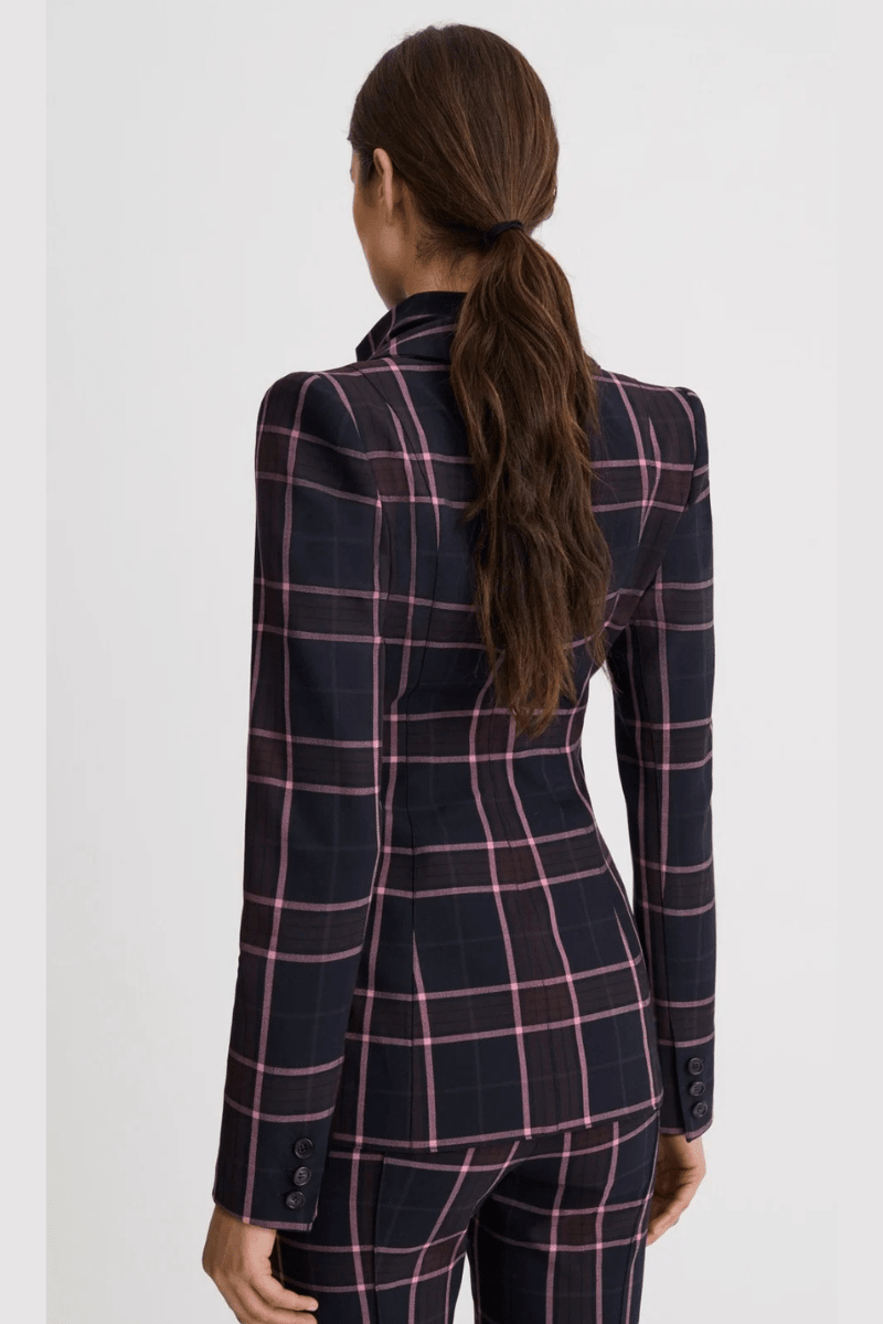 Blazer - Smythe - Hourglass Blazer in Fig Plaid - Archery Close