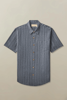 Shirts & Tops - Road to Nowhere Clothing - Hudson Shirt in Linen Jacquard - Archery Close