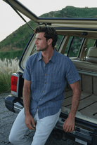 Shirts & Tops - Road to Nowhere Clothing - Hudson Shirt in Linen Jacquard - Archery Close