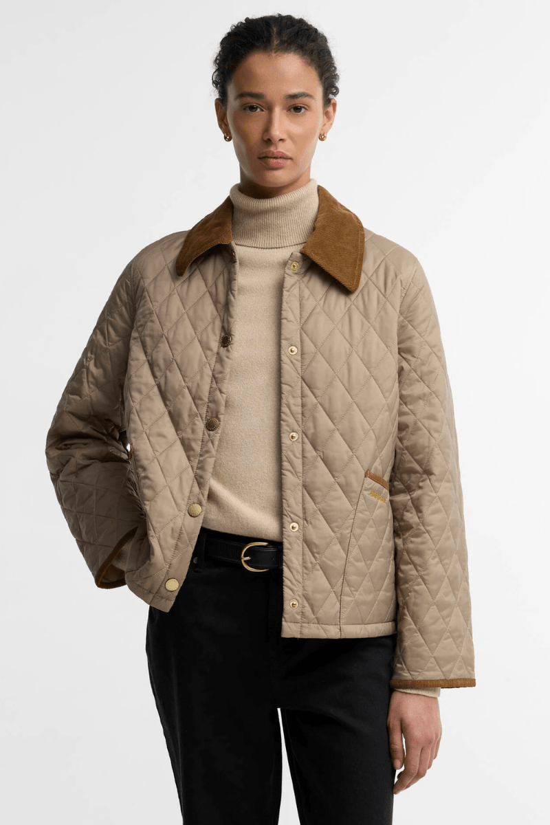Outerwear - Barbour - Icons Cropped Liddesdale Quilted Jacket - Archery Close
