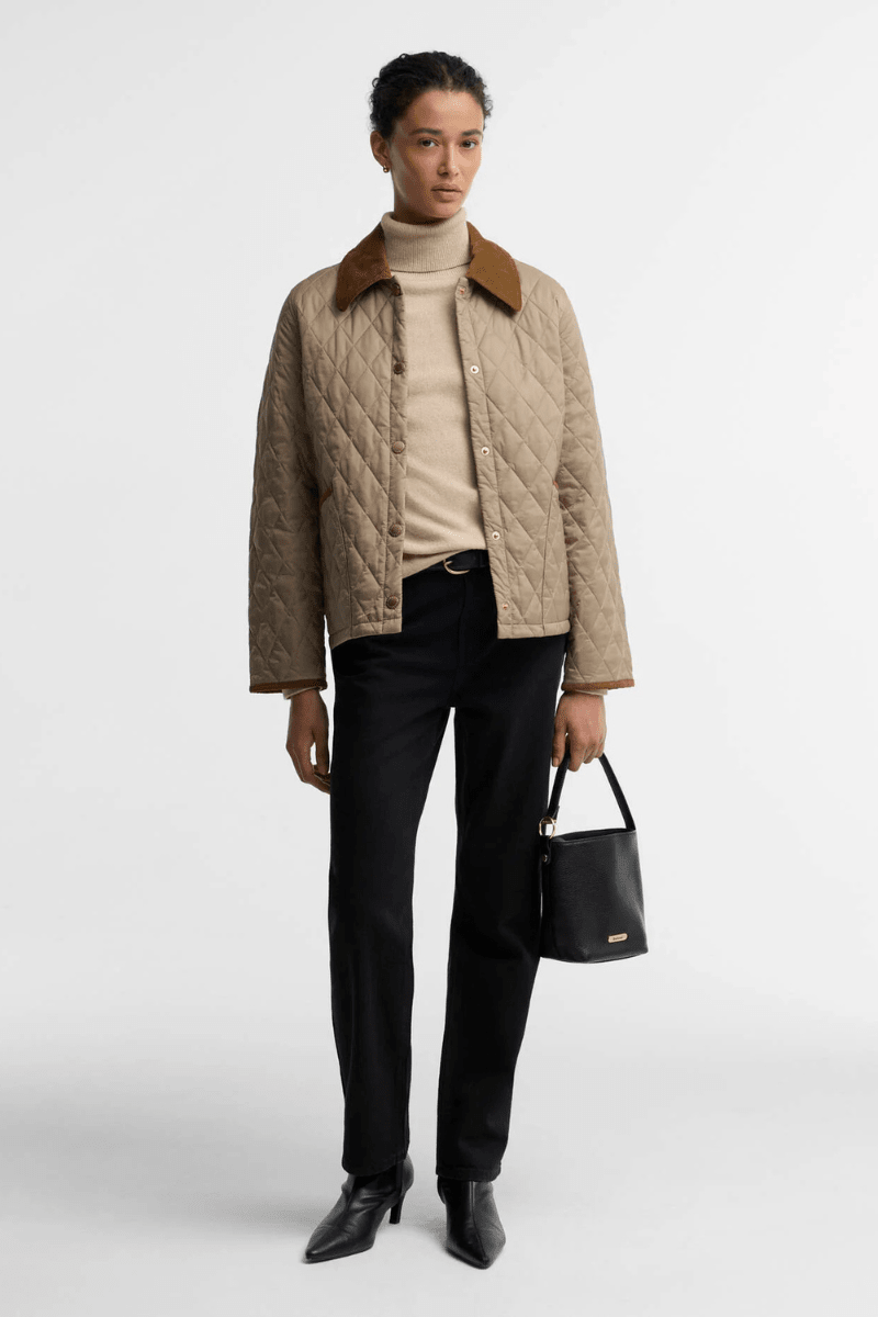 Outerwear - Barbour - Icons Cropped Liddesdale Quilted Jacket - Archery Close