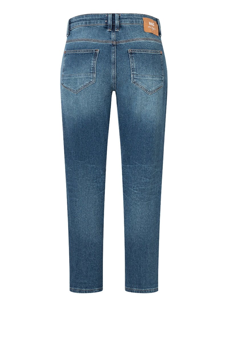 Blue jeans on a white background