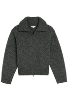 Sweater - DemyLee - Irene Confetti Wool Alpaca Zip Cardigan - Archery Close