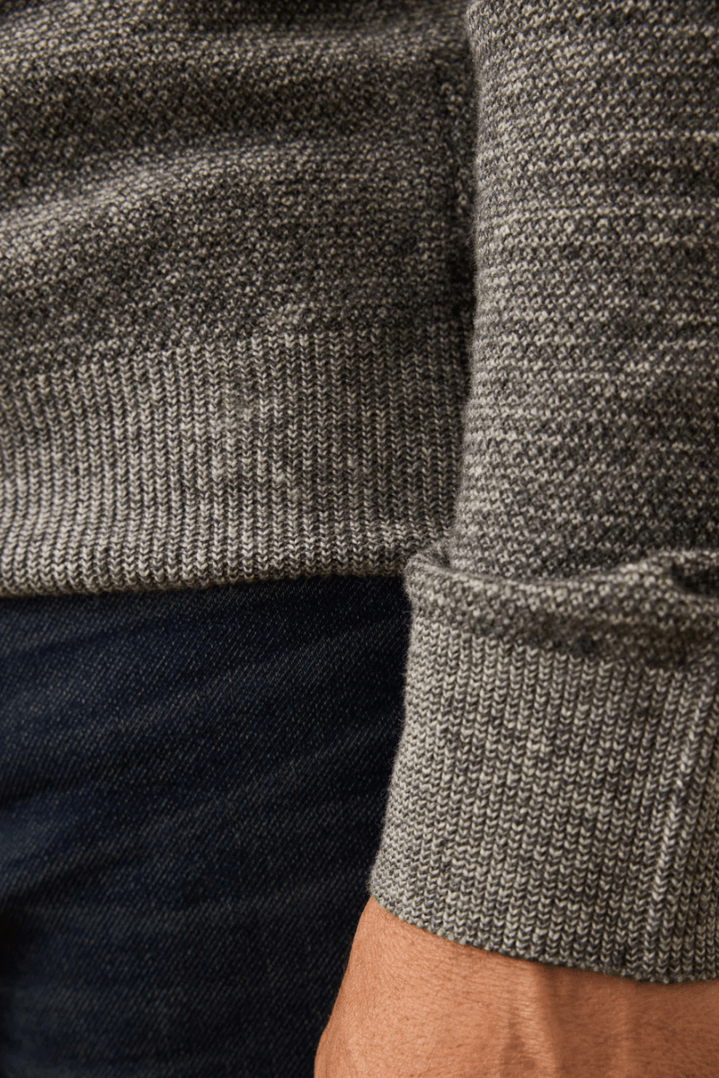 Sweater - Faherty Brand - Jackson Crew Sweater - Archery Close