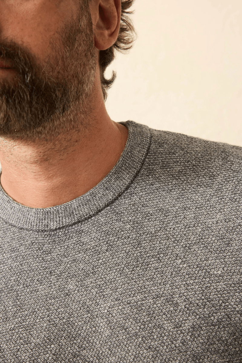 Sweater - Faherty Brand - Jackson Crew Sweater - Archery Close
