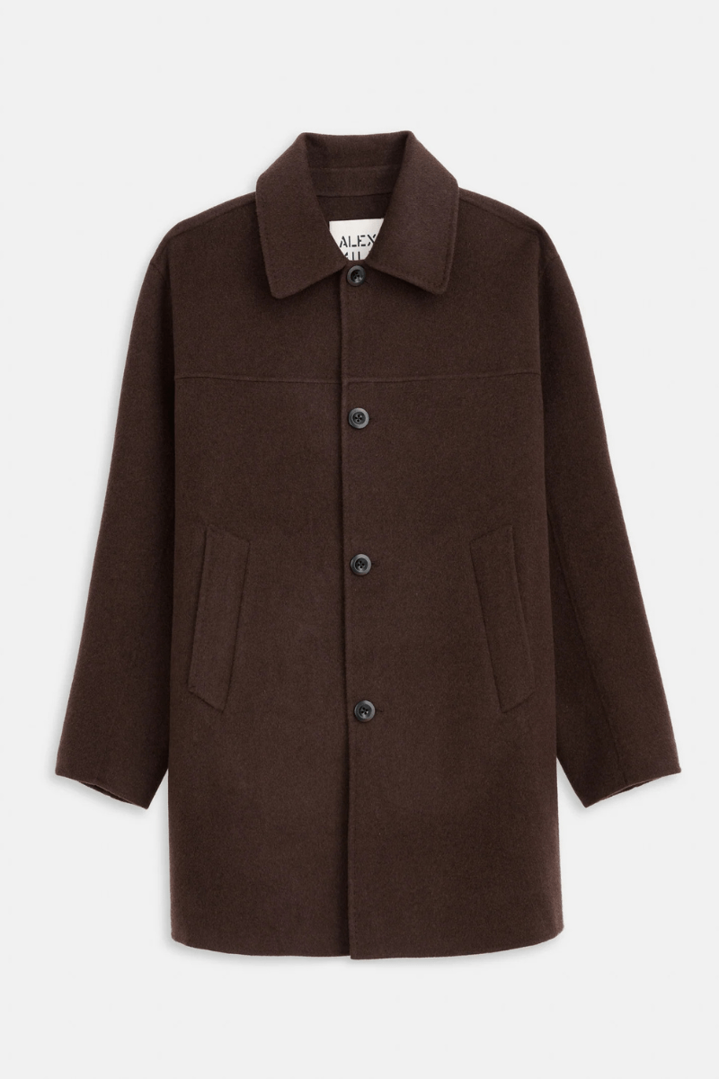 Outerwear - Alex Mill - Jacob Coat in Wool - Espresso - Archery Close