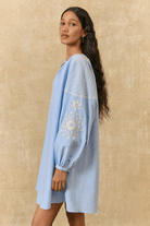 Dresses - Louise Misha - Janice Dress in Oxford Blue - Archery Close