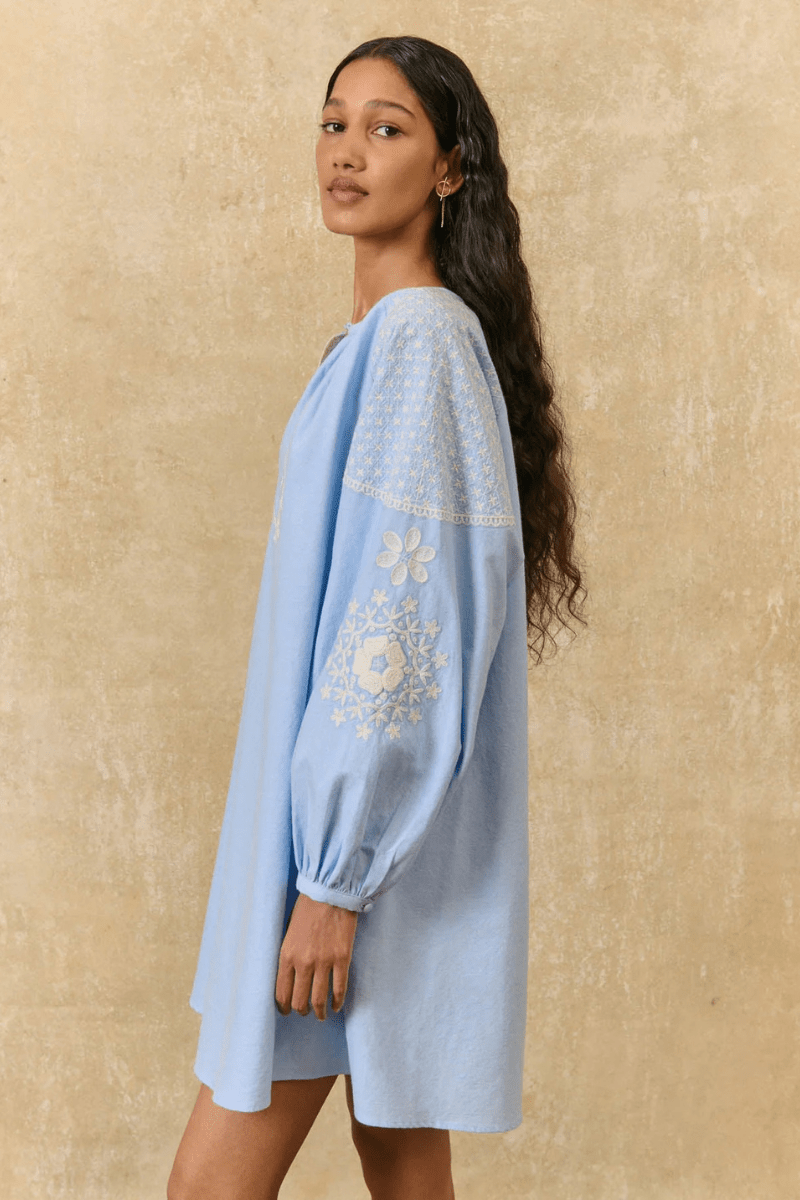 Dresses - Louise Misha - Janice Dress in Oxford Blue - Archery Close