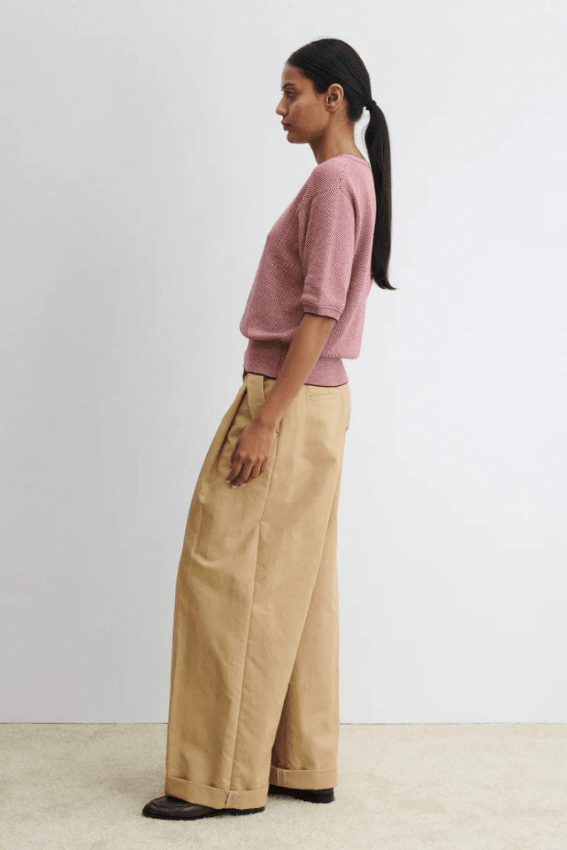 Sweater - Rachel Comey - Jeram Top in Scarlet Multi - Archery Close