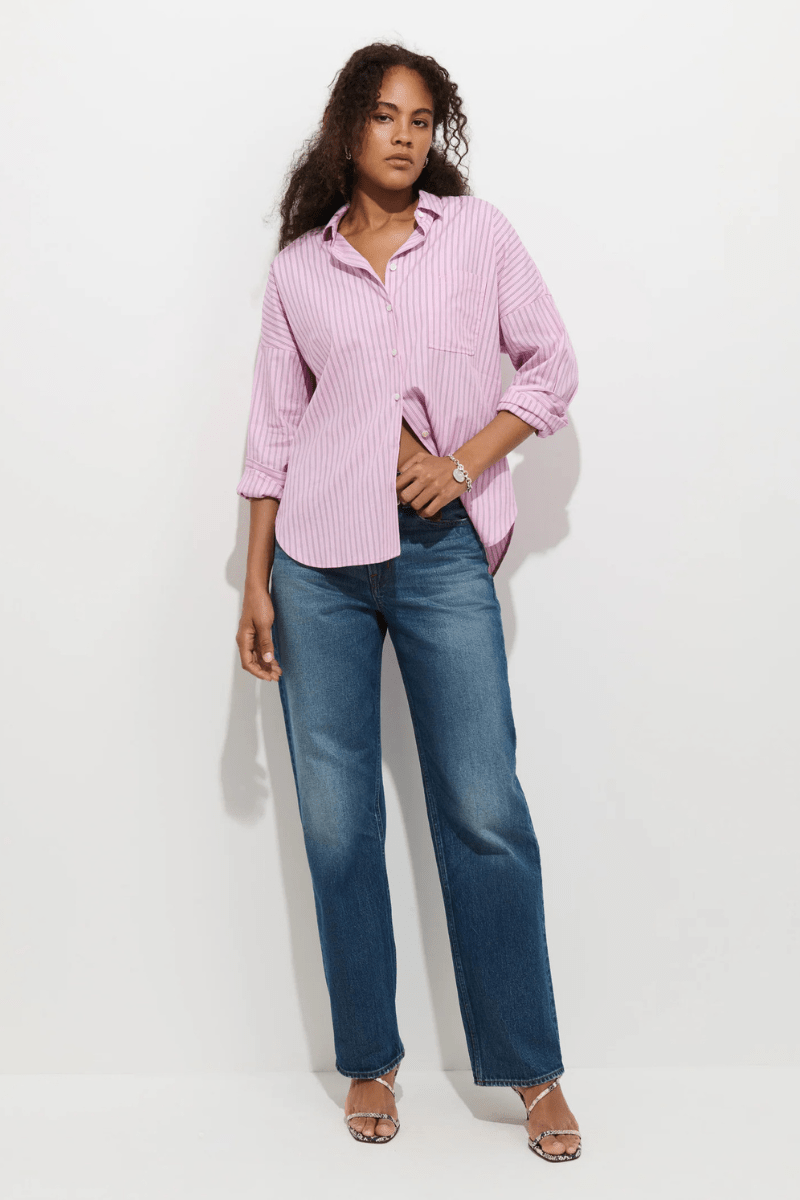 Shirts & Tops - Alex Mill - Jo Shirt in Pink Stripe - Archery Close