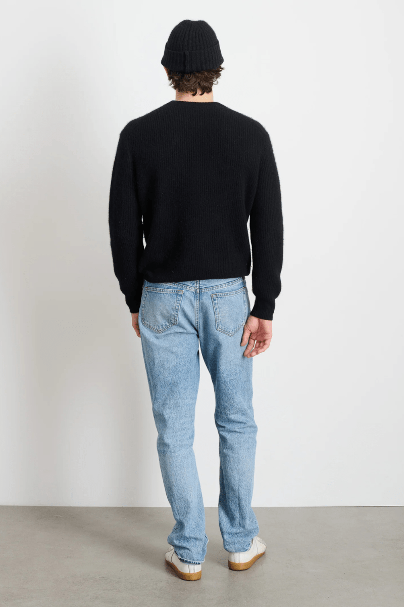 Sweater - Alex Mill - Jordan Sweater in Washed Cashmere - Archery Close