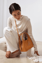 Handbags, Wallets & Cases - Le Tanneur - Juliette Handbag in Tan - Archery Close