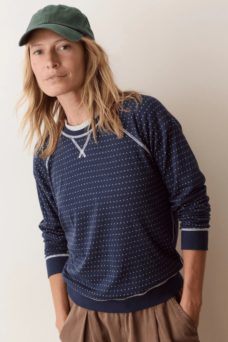 Shirts & Tops - Marine Layer - Juno Reversible Raglan in Twilight Stripe - Archery Close