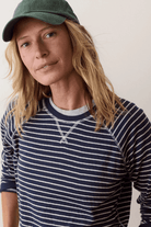 Shirts & Tops - Marine Layer - Juno Reversible Raglan in Twilight Stripe - Archery Close