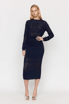 Skirts - Christy Lynn - Juno Skirt in Navy - Archery Close
