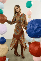Shirts & Tops - Hunter Bell - Karis Blouse in Amber Glen Brown - Archery Close