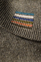 Sweater - Paul Smith - Khaki Merino Wool Long-Sleeve Polo Shirt - Archery Close