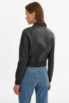 Outerwear - Lamarque - Kordella Reversible Leather in Charcoal/Snake - Archery Close