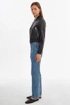 Outerwear - Lamarque - Kordella Reversible Leather in Charcoal/Snake - Archery Close